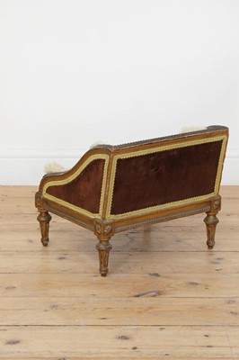 Lot 119 - A good Louis XVI-style giltwood footstool or dog bed