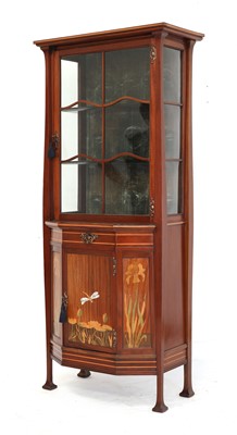 Lot 46 - A mahogany inlaid display cabinet