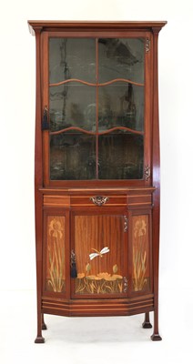 Lot 46 - A mahogany inlaid display cabinet