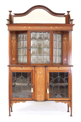 Lot 44 - A mahogany inlaid side cabinet