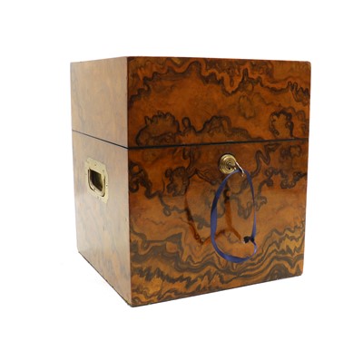 Lot 303 - A Victorian walnut decanter box