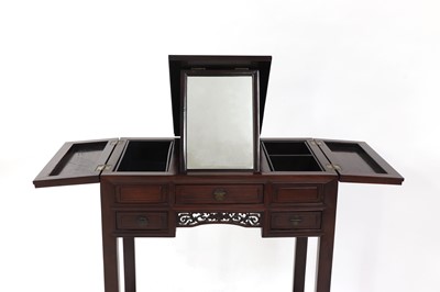 Lot 160 - A Chinese hardwood dressing table