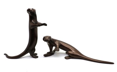 Lot 266 - A pair of limited edition bronzed sculptures by Alan Wilson