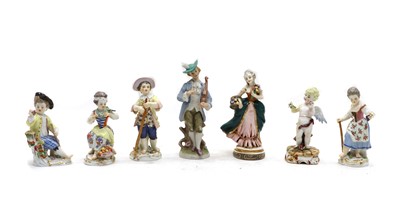 Lot 245 - A group of four Meissen porcelain figures