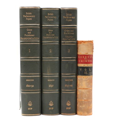 Lot 274A - A collection of British Parliamentary Papers and similar crime-related books