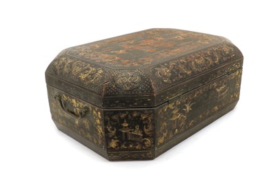 Lot 92 - A Chinese lacquer workbox