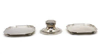 Lot 27 - A pair of Edward VII square silver waiters