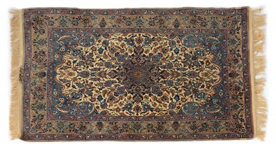Lot 395 - A signed wool and silk Isfahan rug