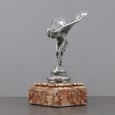 Lot 194 - A nickel-plated bronze Rolls Royce 'Spirit of Ecstasy' car mascot