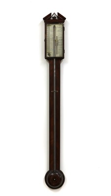Lot 465 - A 19th century mahogany stick barometer