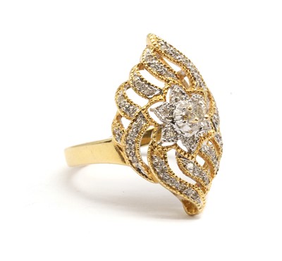 Lot 96 - An 18ct gold diamond ring