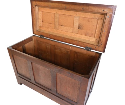 Lot 43 - A Cotswold oak mule chest