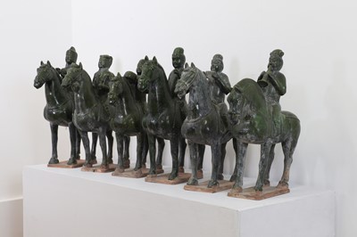 Lot 131 - A series of Tang-style terracotta musicians on horseback