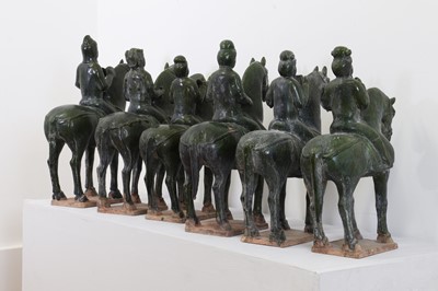 Lot 131 - A series of Tang-style terracotta musicians on horseback