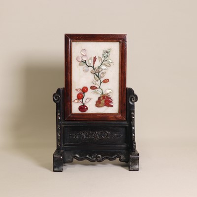 Lot 328 - A Chinese table screen