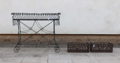 Lot 466 - An iron wirework conservatory stand