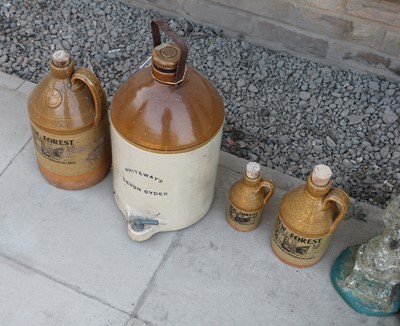 Lot 468 - A collection of four stoneware cider jars