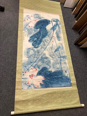 Lot 102 - A Chinese hanging scroll