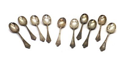 Lot 10 - A collection of ten silver teaspoons