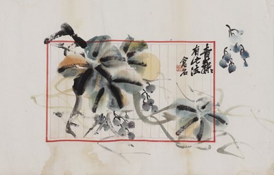 Lot 343 - A collection of seven Chinese gouache paintings