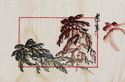 Lot 343 - A collection of seven Chinese gouache paintings