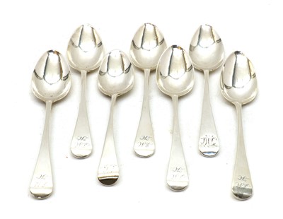 Lot 25 - A part canteen of George III and later silver cutlery