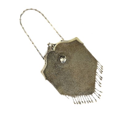 Lot 54 - A lowgrade silver mesh purse