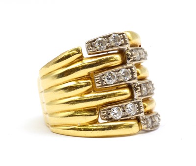 Lot 97 - A two colour gold band ring