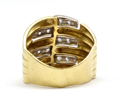Lot 97 - A two colour gold band ring