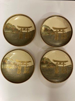 Lot 51 - A collection of Japanese Satsuma tea wares