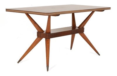 Lot 464 - An Italian walnut and beech dining table