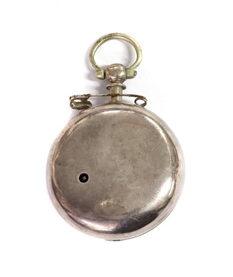 Lot 350 - A sterling silver verge fusee open-faced pocket watch