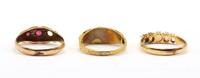 Lot 22 - Three gold rings