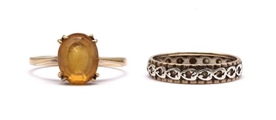 Lot 221 - A 9ct gold single stone citrine ring
