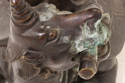 Lot 114 - A Japanese bronze figure