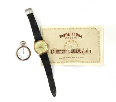 Lot 367 - A gold plated Favre-Leuba 'Daymatic' automatic strap watch