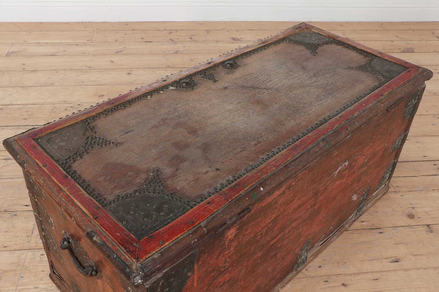 Lot 125 An Omani hardwood chest,