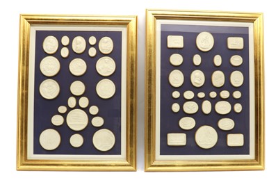 Lot 168 - A group of four framed Grand Tour style plaster intaglios