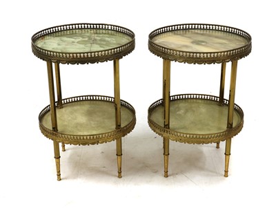 Lot 358A - A pair of French onyx and gilt mounted occasional tables