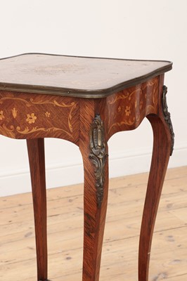 Lot 379 - A French Transitional-style marquetry table