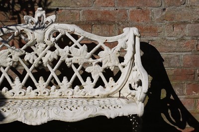 Lot 395 - A Victorian cast iron garden bench