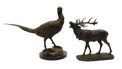 Lot 125 - A bronze pheasant