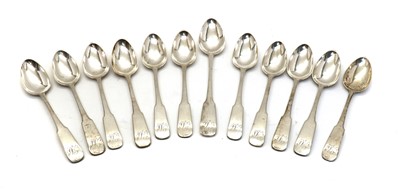 Lot 7 - A set of eleven Scottish Provincial silver teaspoons