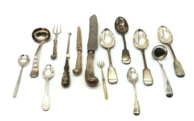 Lot 46 - A collection of Scottish silver flatware