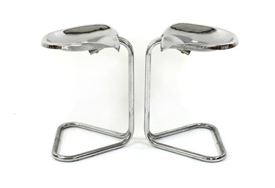 Lot 286 - A pair of chromed tractor seat stools