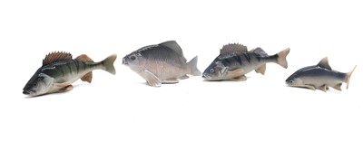 Lot 85 - A collection of four Danish porcelain fish