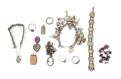Lot 228 - A collection of gold, silver and costume jewellery