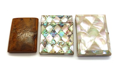Lot 172A - A mother of pearl and abalone card case