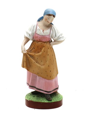 Lot 90 - A Russian Gardner Factory biscuit porcelain figure