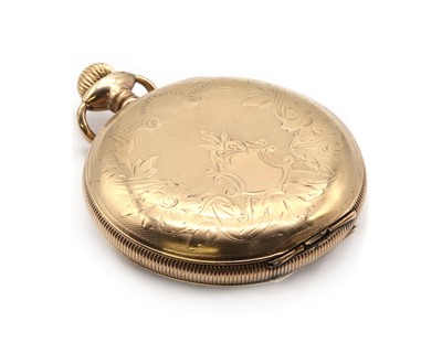 Lot 354 - A rolled gold Waltham top wind open faced pocket watch